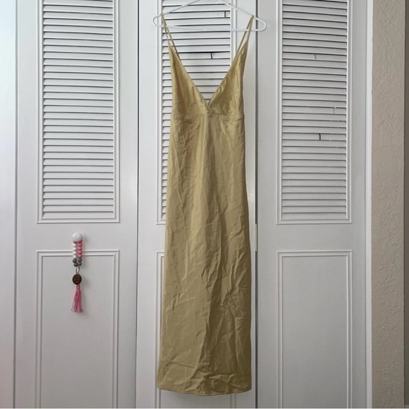 Vintage Victoria’s Secret silky golden Long maxi slip Negligee y2k Nightgown L - Picture 2 of 11